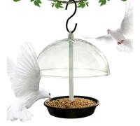 Metal Bird Feeders For Outdoors Hanging, Weather And Water Resistant Wild Bird Feeders, Large Capacity Weather Resistant, Metal Birds Feeder Tray With Dome For Birdwatching Feeding Deck Balcony Yard