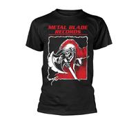 METAL BLADE RECORDS - OLD SCHOOL REAPER BLACK T-Shirt, Front & Back Print Small
