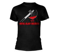 METAL BLADE RECORDS T-shirt unisex per adulti con logo Axe, Nero , S