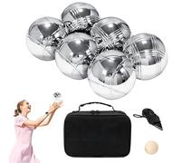 Metal Bocce Ball - petanqu Game Set, Outdoor Metal truevast | Costruzione in acciaio robusta, equilibrata di precisione, include una corda di misurazione e un cartellino di trasporto per i giochi di