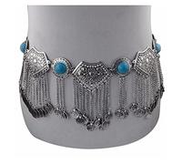 Metal Boho Flower Bohemian Shimmy Dress Belt Belly Dance Waist Chain Coins Sexy Body