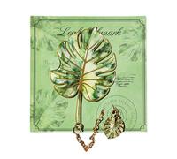 Metal Bookmark - Artistic Botanical Leaf Reading Book Marker