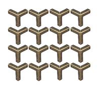 Metal Box Corner Protectors Edge Guard Protector 33x33x33mm Bronzo Tone 16 pz