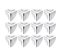 Metal Box Protettori Angolare Scatola in Legno Edge Guard Protector 22x22x22mm Silver Tone 12pcs