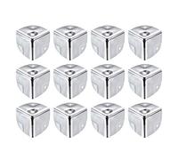 Metal Box Protettori Angolare Scatola in Legno Edge Guard Protector 39x39x39mm Silver Tone 12pcs