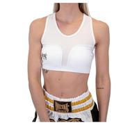 METAL BOXE - Reggiseno con coppe di protezione per il seno, da donna, taglia XS, bianco