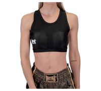 METAL BOXE - Reggiseno con coppe di protezione per il seno, da donna, taglia XS, nero