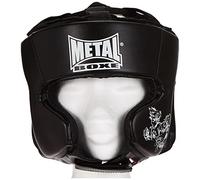 METAL BOXE - Casco da boxe, da ragazzo, nero