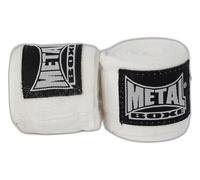 METAL BOXE - Fascia per le mani per allenamento di boxe, 4 m, bianco