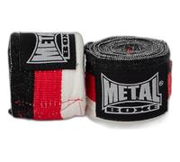 METAL BOXE - Fascia per le mani per allenamento di boxe, 4 m, nero/bianco/rosso