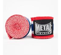 METAL BOXE - Fascia per le mani per allenamento di boxe, 4 m, rosso/bianco/blu
