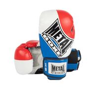 METAL BOXE - Guanti da boxe per allenamento e competizione, 14 oz, blu/bianco/rosso