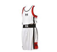 Metal Boxe Uomo Ensemble Short + Débardeur Vestito da Boxe, Blanc, XS