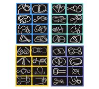 Metal Brain Teaser Puzzles, Metal Ring Puzzle Set, Mind Games | Mind Games & Educational Toys, Wire Disentanglement Puzzle Party Favors for Home, School, Travel Holiday