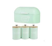 Metal Bread Storage Box - Countertop Space-Saving, Extra Large, Vintage Bin for Kitchen