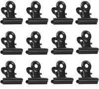 Metal Bulldog Binder Clip, 50 Pezzi Cerniera Clips, 22Mm Mini Metallo Clip, Nero