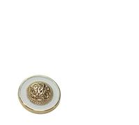 Metal Buttons Clothes Coat Suit Blazer Creative Buttons For Sewing Handmade Decorations Black White Golden(WHITE,23mm)