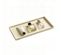 Metal Candle Tray, Rectangular Jewelry Dish Tray, Decorative Serving Trray Organizer Elegant Gold Metal Display Plate Multipurpose Storage Holder For Home Apartment Living Room Dining Table Mantel