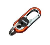 Metal Carabiner Keychain Clip - Key Ring Carabiner, Car Keychain Clip With Detachable 2 Key Ring | Durable And Classic Design Keys Holding Tools For Women, Men, Boys, Girls