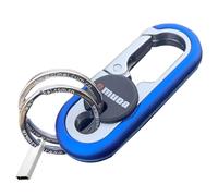 Metal Carabiner Keychain Clip - Key Ring Carabiner, Car Keychain Clip With Detachable 2 Key Ring | Durable And Classic Design Keys Holding Tools For Women, Men, Boys, Girls