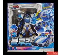 Metal Cardbot BLUE COP Police Car Transforming Robot Action Figure Card Toy 2023