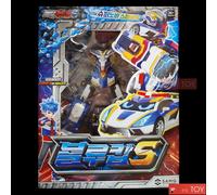 Metal Cardbot S BLUE COP S Police Car Transforming Robot Figure Auto Giocatto...