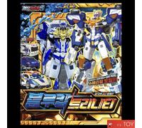 Metal Cardbot S BLUE COP TRINITY Police Car Armor Bus Transforming Robot 2024