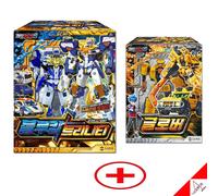Metal Cardbot S Stagione 2 BLUE COP TRINITY + GLOBER Set Transformer Robot...