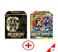 METAL CARDBOT ULTIMATE BLUE COP Normal + Black Set Trasformatore Robot...