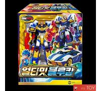 Metal Cardbot ULTIMATE BLUE COP Police Car Titan Transforming Robot Figure Toy