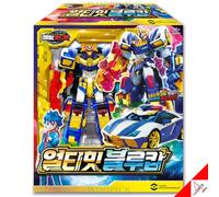 METAL CARDBOT ULTIMATE BLUE COP Titan Transformer Robot Action Figure Giocatt...