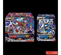 Metal Cardbot W HEAVY IRON W & BLUE COP W Main 2-Transformer Robots car set 2025