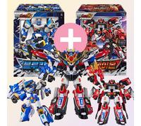 Metal Cardbot W Season3 BLAION + BLUE COP W Set Trasformatore Robot Auto Gioc...