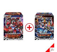 Metal Cardbot W Season3 BLAION + SOLIDHORN Transformer Robot Auto Giocattolo ...