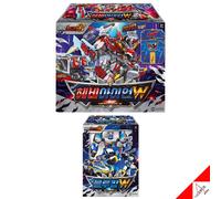 Metal Cardbot W Season3 FERRO PESANTE W + BLUE COP W Set Trasformatore Robot ...