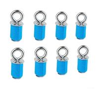 Metal Cargo Hooks for per atv per polaris per sportsman per rzr 2015-2017 | 8-piece set, fits Lock & Ride holes, secures coolers gear fuel, low profile design, blue silver finish