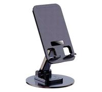 Metal Cell Phone Stand, Rotating Cell Phone Stand For Desk, Sturdy Metal Base, 360 Degree Rotating Adjustable Metals Phones Stands | Non-slip Cellphone Cradle And Portable Smartphone Base For Table