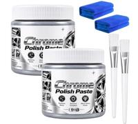 Metal Chrome Polish & Restorer Paste with Brush, Chrome and Metal Polish (2PCS)