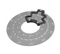 Metal Circle of Fifths Wheel Guitar Learning Strumento per Musica, Strumento di Melodia Portatile per Chitarristi e (BLACK) (Viola) (GREY)