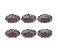 Metal Coaster, Elegant Heat Set for Home, Tea Ceremony, Kung Fu Tea with Rattan Crafting, Easy to, 6PCS Drink Coasters Zinc Alloy Mat Cup Holder for