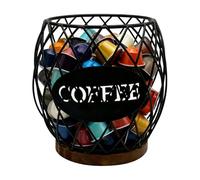 Metal Coffee Pod Holder - Kitchen Organizer | Coffee Pod Storage Container For Home, Café, Hotel, Pantry, Farmhouse, Dormitory, And Cabinet Organization - Keeps Pods Neat And Easily Accessible