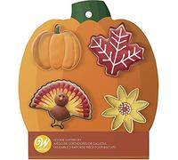 Metal Cookie Cutter Set 4/Pkg-Pumpkin, Leaf, Sunflower, Turkey
