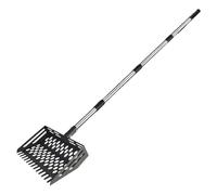 Metal Coop Scooper - Long Handle Sifter, Sand Sifting with Easy Clean, Rake Tool with Secure Grip, Chicken Coop for Bunny Farm, Coops Scooper for Indoor Outdoor Cage