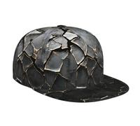 Metal Cracks Sport Travel Baseball Cap | Cappello piatto regolabile | Cappello da sole unisex nero