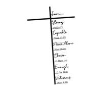 Metal Cross Wall Art - Scripture Bible Decor | Elegant Faith Sign, 30/40cm