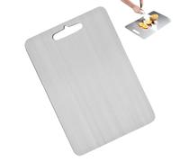 Metal Cutting Board - Stainless Steel 20 x 29 cm | Cutting Board, Double -Sided Large Easy Grip Baking Boards For Countertop Kitchen Tool | For Home Cooking and Food Preparation