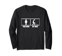 Metal Detecting Tua Mamma Mia Figlia Divertente Pesca allo Sporco Maglia a Manica