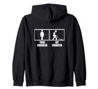 Metal Detection di Tua Figlia Mia Figlia Funny Dirt Fishing Felpa con Cappuccio