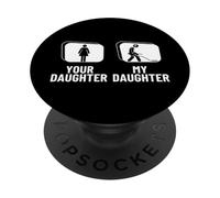 Metal Detection di tua figlia Mia figlia Funny Dirt Fishing PopSockets PopGrip Adesivo