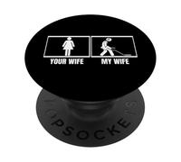 Metal Detection: tua moglie, mia moglie, mio marito, divertente pesca allo sporco PopSockets PopGrip Adesivo